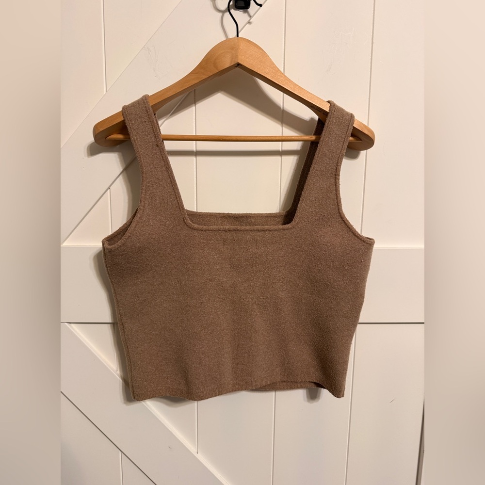 Abercrombie & Fitch Brown Square Neck Tank Top Women’s XL - Picture 6 of 6